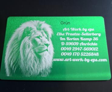 Lasergravierte Metall Visitenkarte 50 Stück