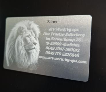 Lasergravierte Metall Visitenkarte 50 Stück