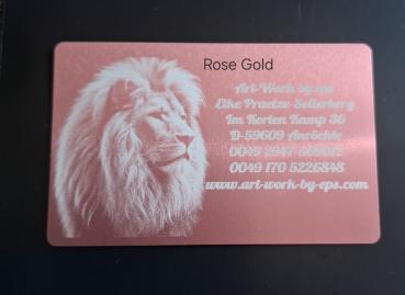 Lasergravierte Metall Visitenkarte 50 Stück