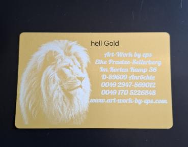 Lasergravierte Metall Visitenkarte 50 Stück