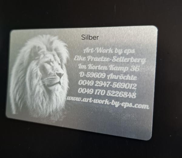 Lasergravierte Metall Visitenkarte 50 Stück